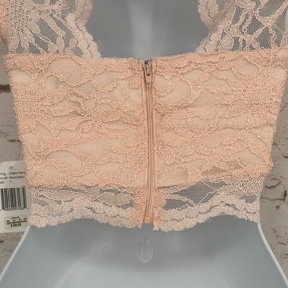 🆕Jodi Kristopher Stretch Lace Crop Top, Size XS - Picture 6 of 9